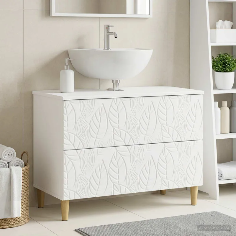 Waschbeckenschrank DELFT bianco 82 x 41 x 59 cm derivato del legno