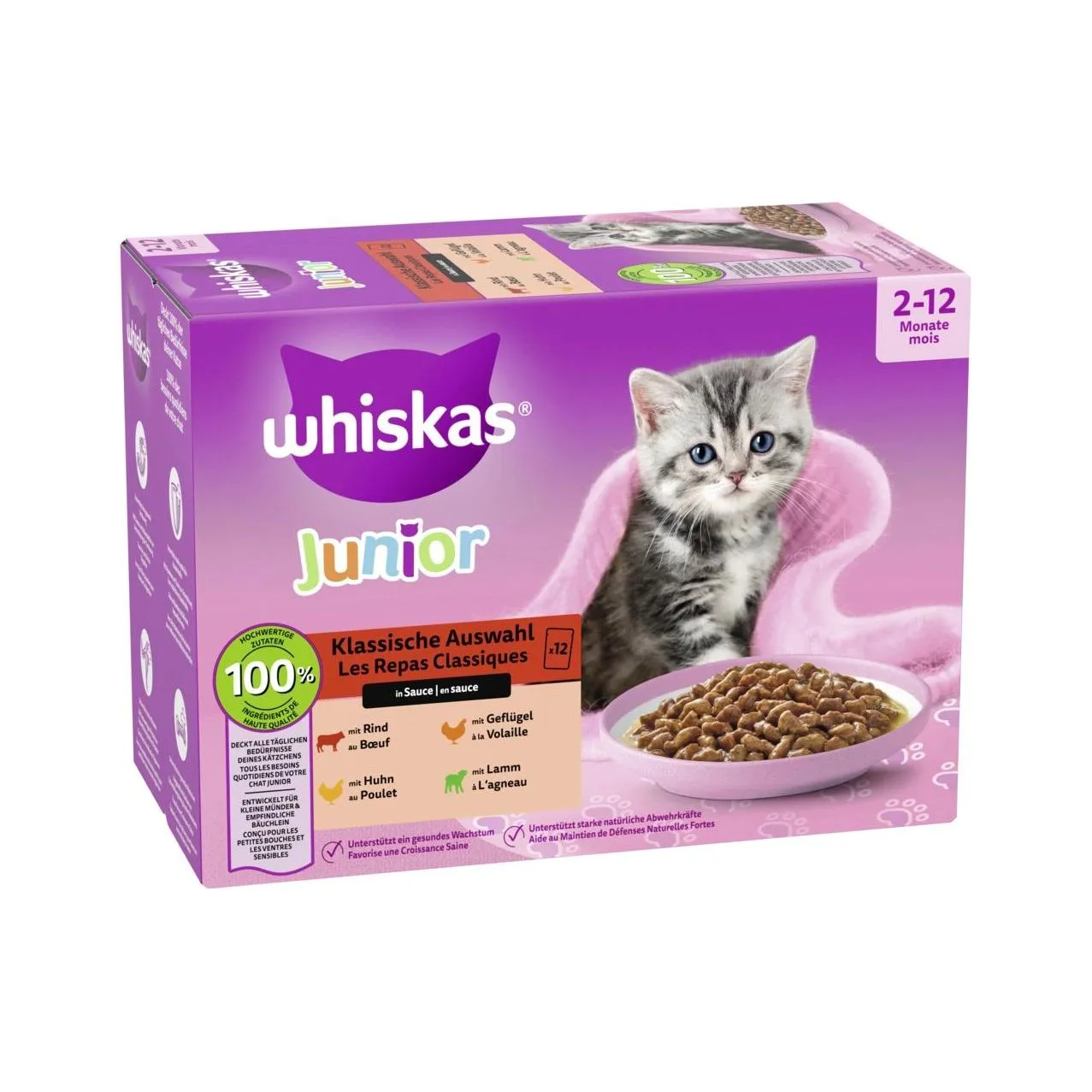 Whiskas Klassische Auswahl Junior, in Sauce