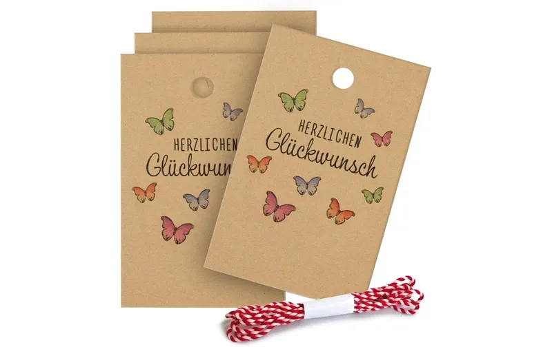 brun + Company Geschenkremorque Herzlichen Glückwunsch 5 pièces, brun