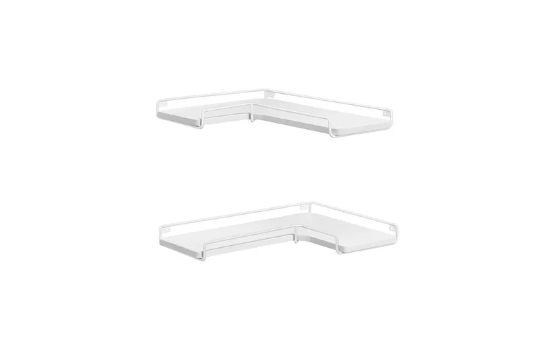 VASAGLE Eckregal 2er-Set Weiss,40 x 29 x 4 cm