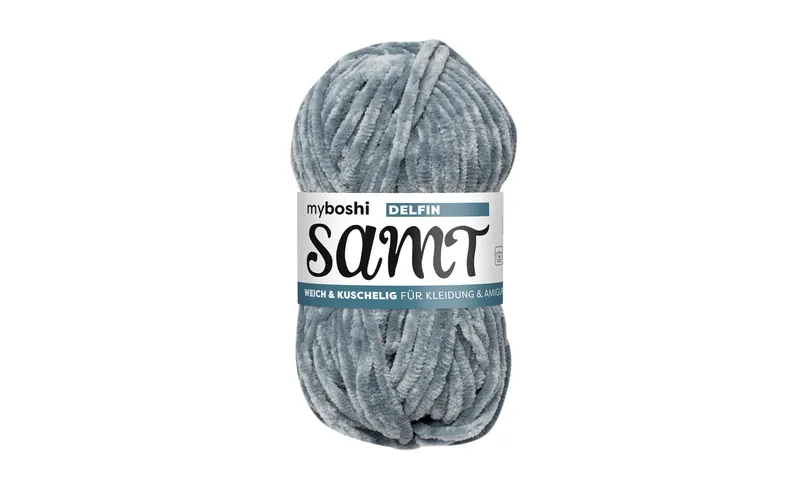 myBoshi Wolle Chenille Samt Delfin 100 g, 100 m