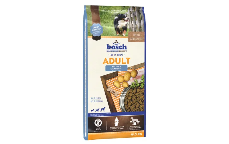 Bosch Tiernahrung Trockenfutter Adult Fisch & Kartoffel, 15 kg
