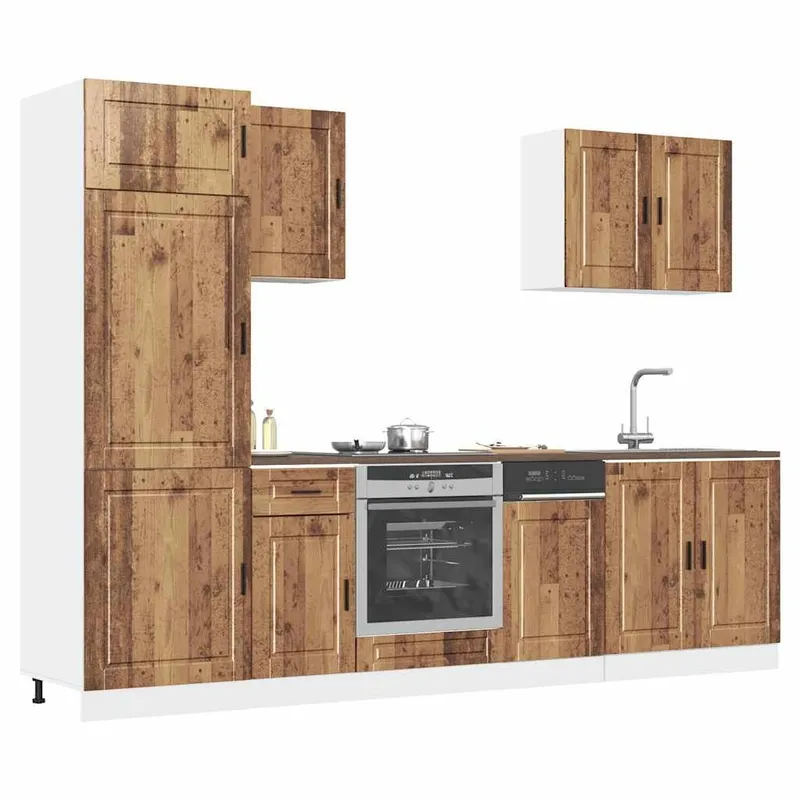 7-tlg. Küchenschrank-Set Porto Altholz-Optik engineered wood