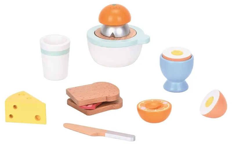 Spielba Holzspielwaren Spiel-Lebensmittel Frühstücks-Set