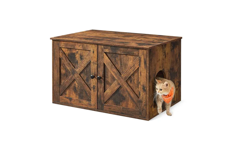 Feandrea Katzenhaus pour Katzentoilette, Vintagebraun