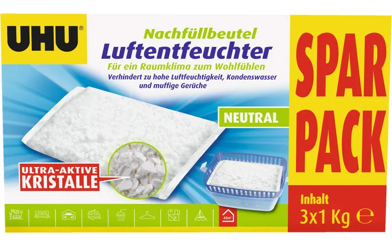 UHU Luftentfeuchter 3 x 1 kg
