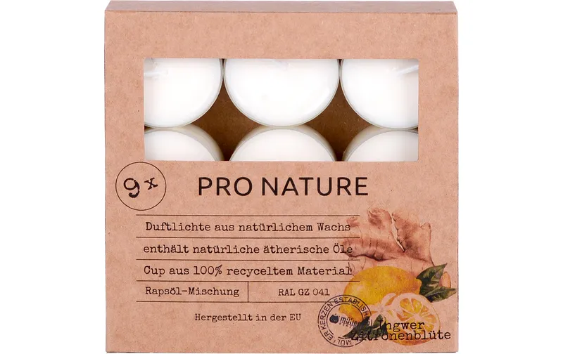 müller Kerzen Duftkerze Ingwer & Zitronenblüte 9 pièces