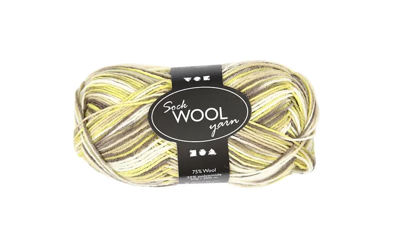 Creativ Company Wolle 50 g pour Socken, vert/brun