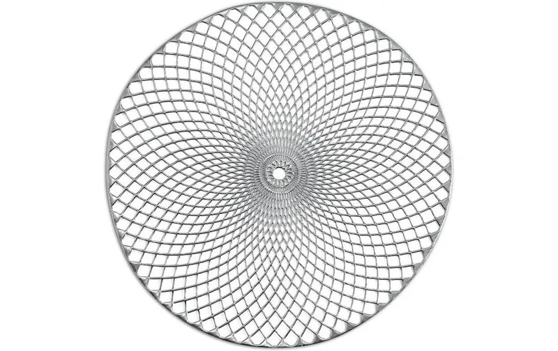 Zeller Present Tischset Mandala Rund, 38 cm, Silber