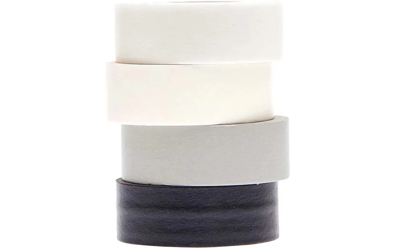 Rico Design Washi Tape 4 pezzi, nero/bianco, 10 m