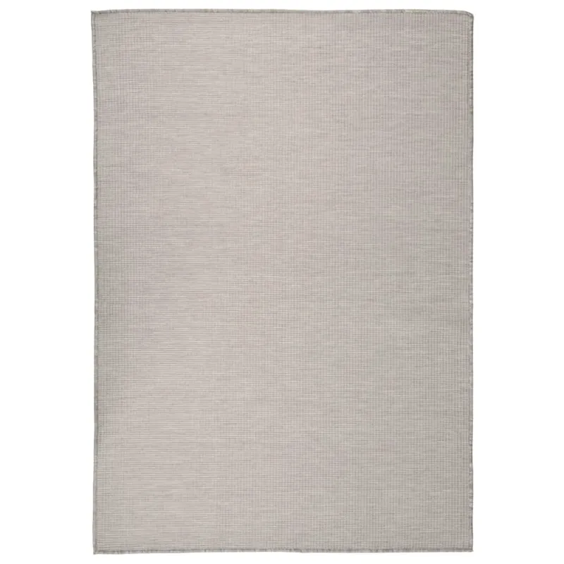 Outdoor-Teppich Flachgewebe 140x200 cm Hellgrau