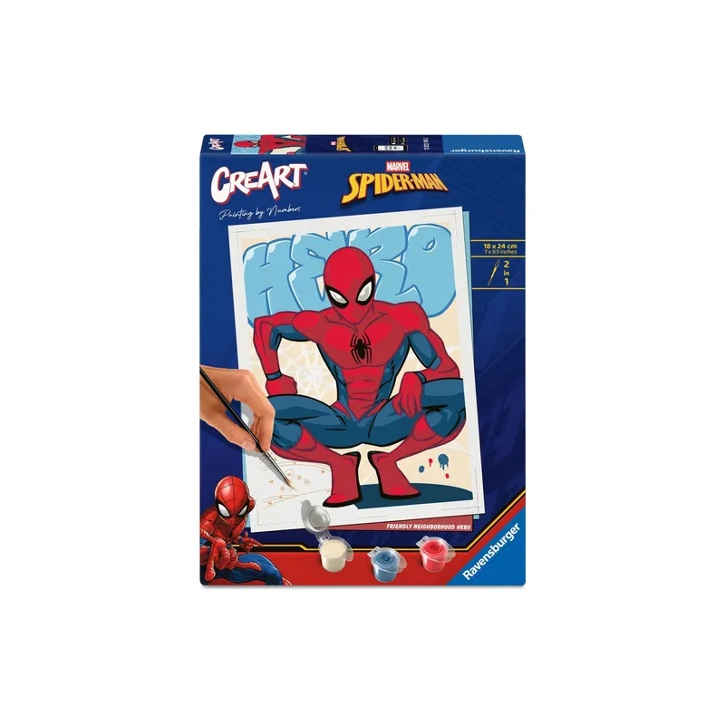 Ravensburger Malen nach Zahlen CreArt,Spider-Man – Held the Nachbarschaft