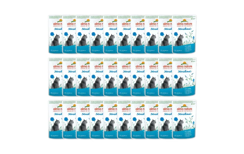 Almo Nature Nassfutter Holistic Sterilised mit Kabeljau, 30 x 70 g