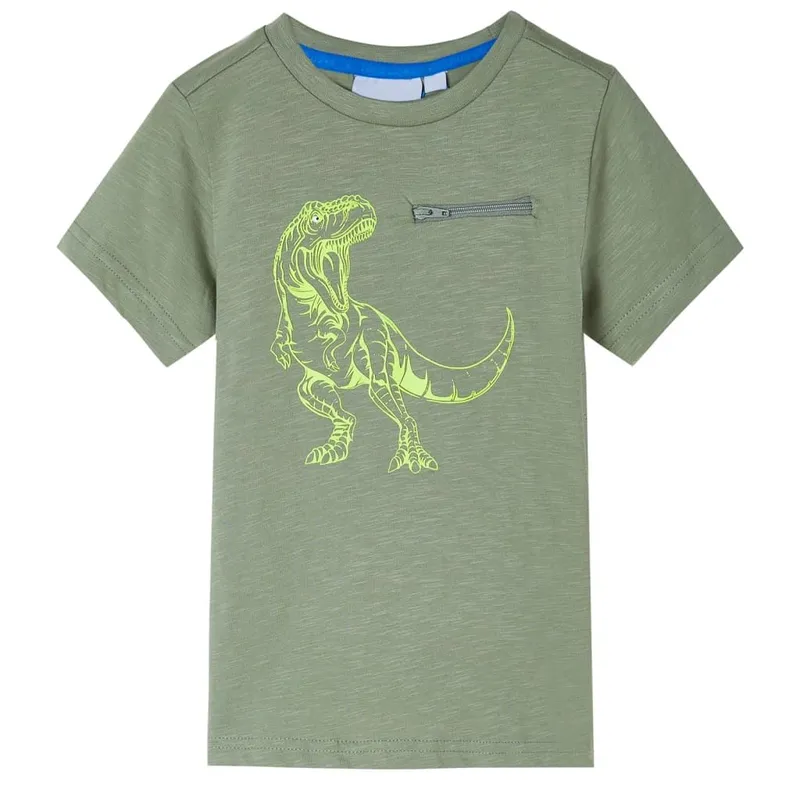 T-shirt pour enfants à manches courtes kaki clair 104