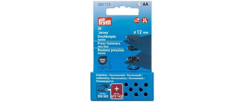 Prym Druckknöpfe Jersey 12 mm, Marine
