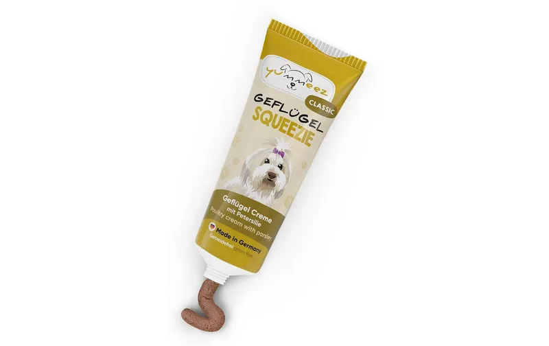 Yummeez Hunde-Nahrungsergänzung Squeezie Geflügel 75g