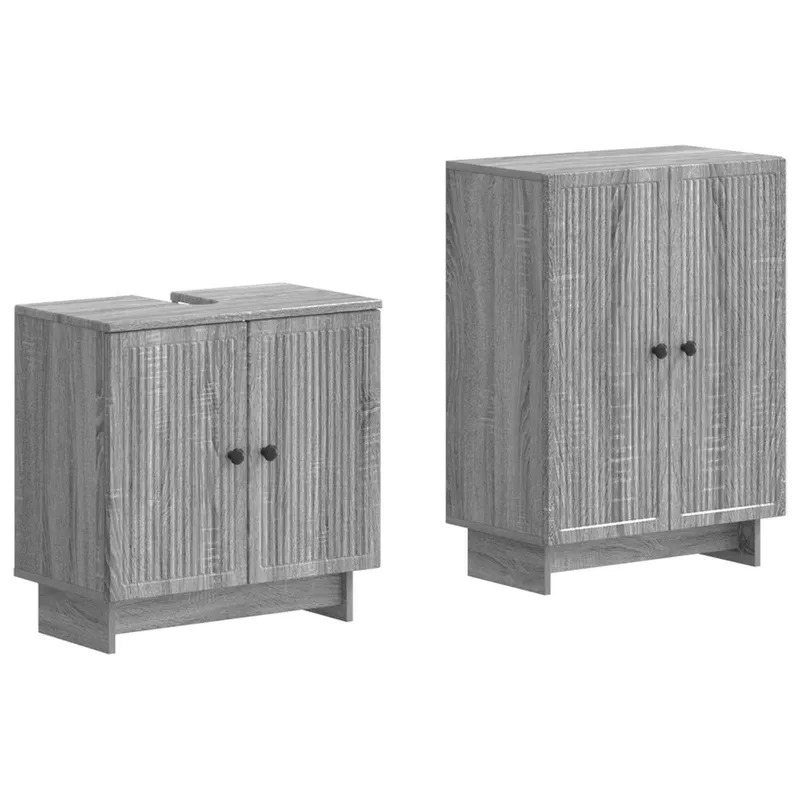 Ensemble de 2 meubles de salle de bain EDE Sonoma gris