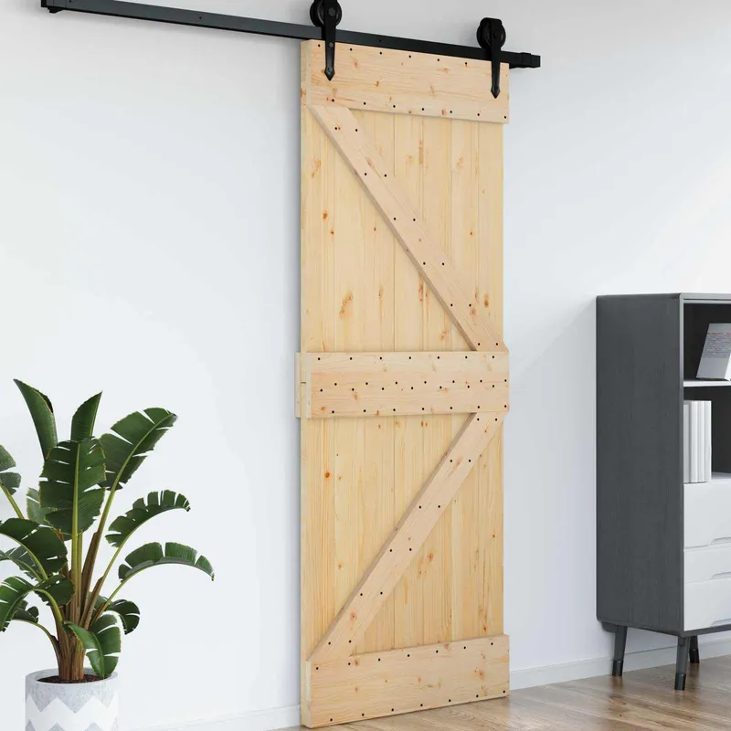 Porte NARVIK 95 x 210 cm Bois de pin massif (non traité)