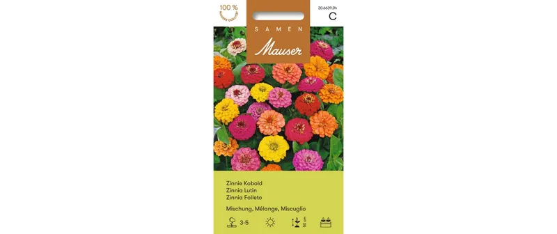 Samen Mauser Saatgut Zinnie Kobold Mischung