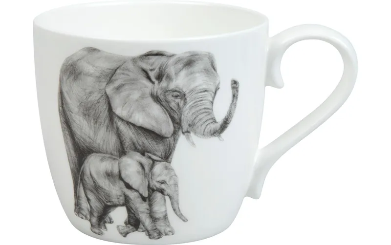Könitz Universaltasse Amazing Animals Elefants 450 ml, white