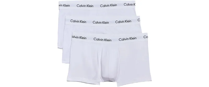 Calvin Klein Wäsche 3P Low Rise Trunk bianco, S
