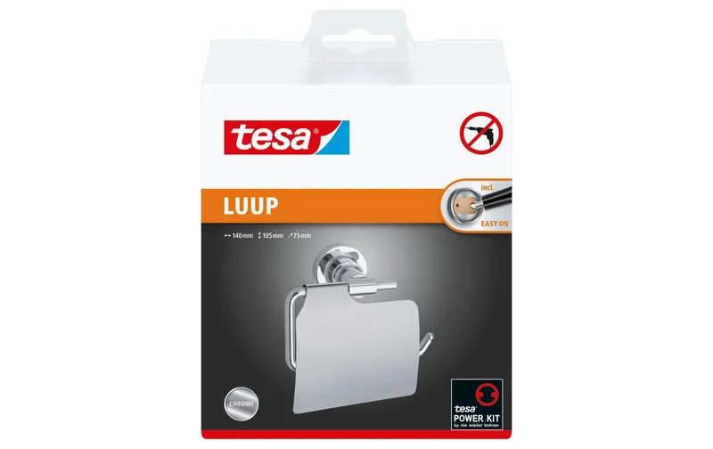 tesa Toilettenpapierhalter Luup Silber