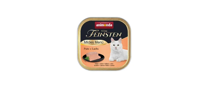 animonda Nassfutter Vom Feinsten Mildes Menü Pute & Lachs, 100 g