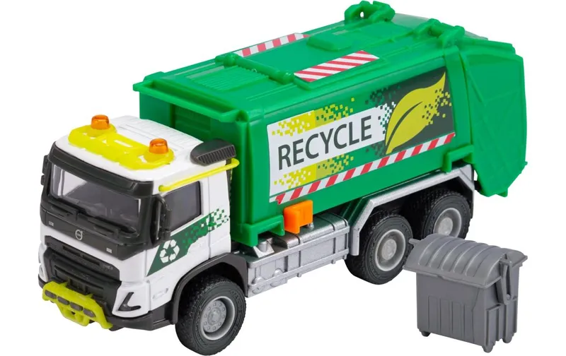 Majorette Volvo FMX Truck Garbage Collector weiss/grün 1:43