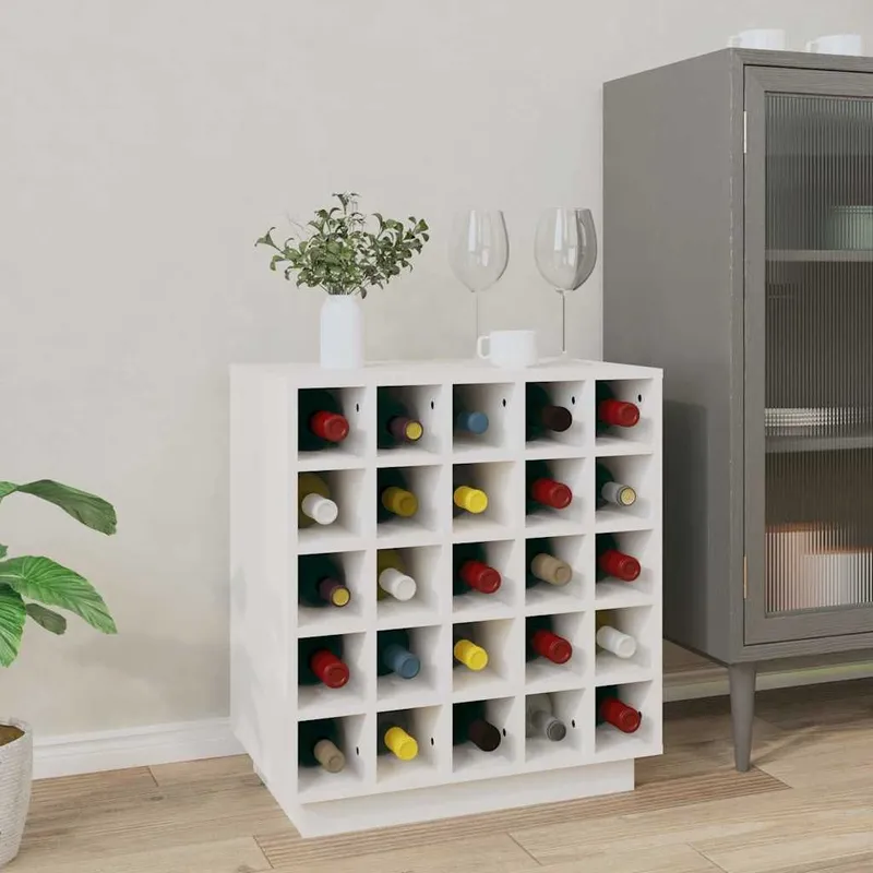 Weinregal bianco 55,5x34x61 cm legno massiccio pino