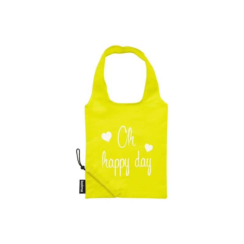 Kolma Einkaufstasche RPET «Oh happy day» Gelb