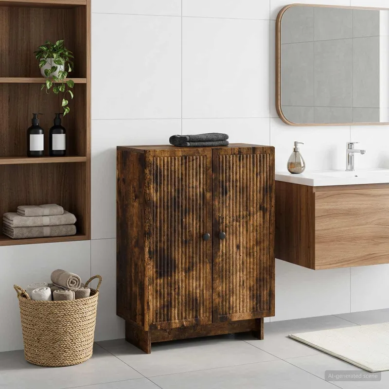 Badezimmer Aufbewahrungsschrank EDE Raucheiche