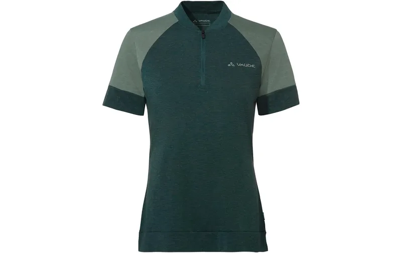 VAUDE Damen T-Shirt Wo Altissimo Q-Zip deep pond Grün, Grösse 38