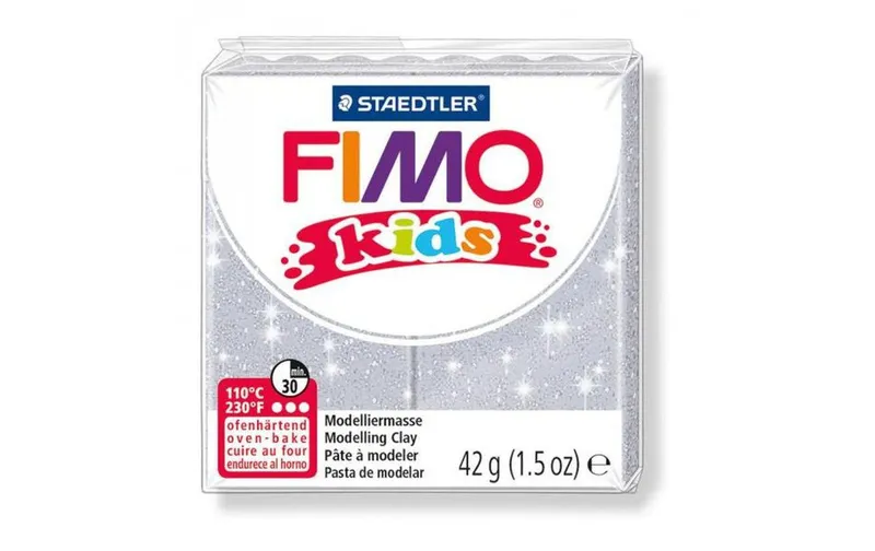 Fimo Modelliermasse Kids Glitter Silber