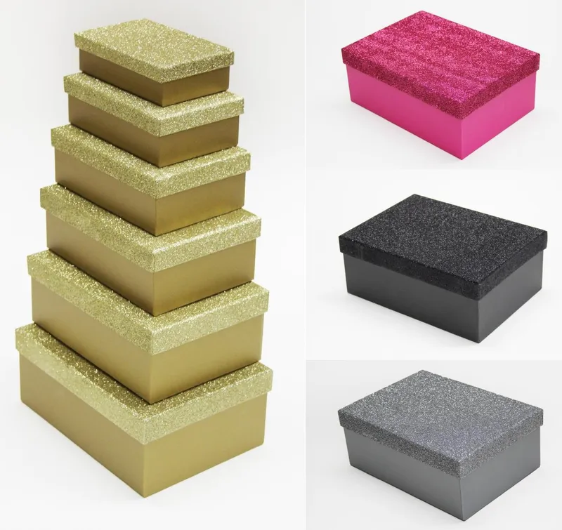 Geschenkbox con Glitzer