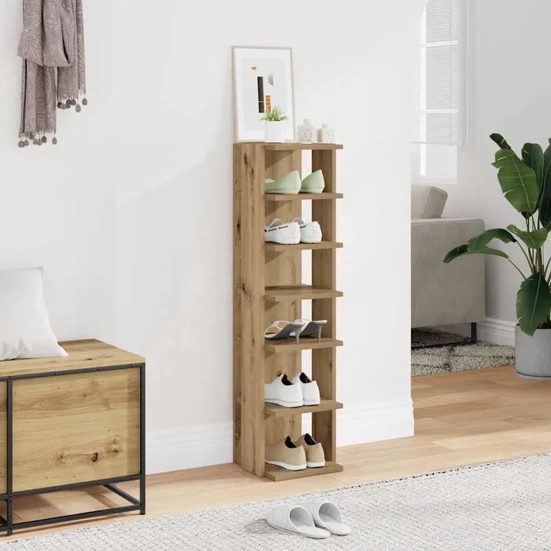 Schuhschrank Artisan-Eiche 28x27x102 cm Holzwerkstoff