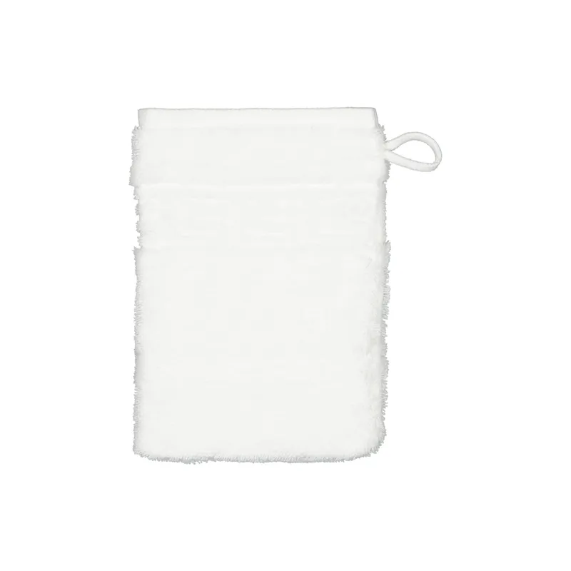 Cawö Waschhandschuh Noblesse 16 x 22 cm, bianco