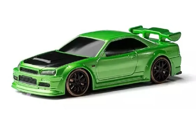 Turbo Racing Micro Drift C64, verde RTR, 1:76