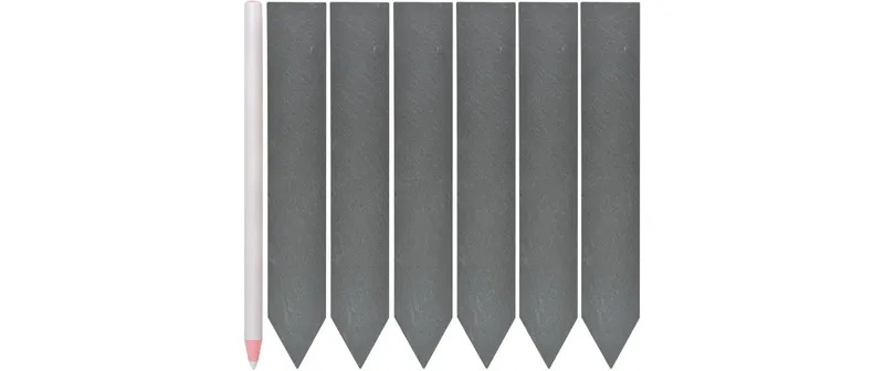 Esschert Design Pflanzschild 6er Set Schiefer Pflanzenetiketten anthracite