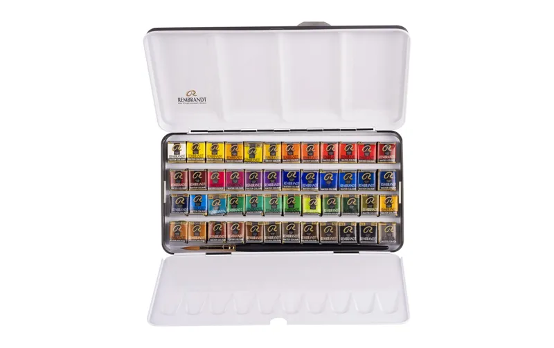 Rembrandt Aquarellfarbe Water colour box 48 Näpfchen, multicolore