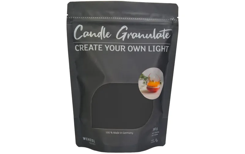 Wenzel Kerzen Wachsgranulat sans Duft 300 g, anthracite