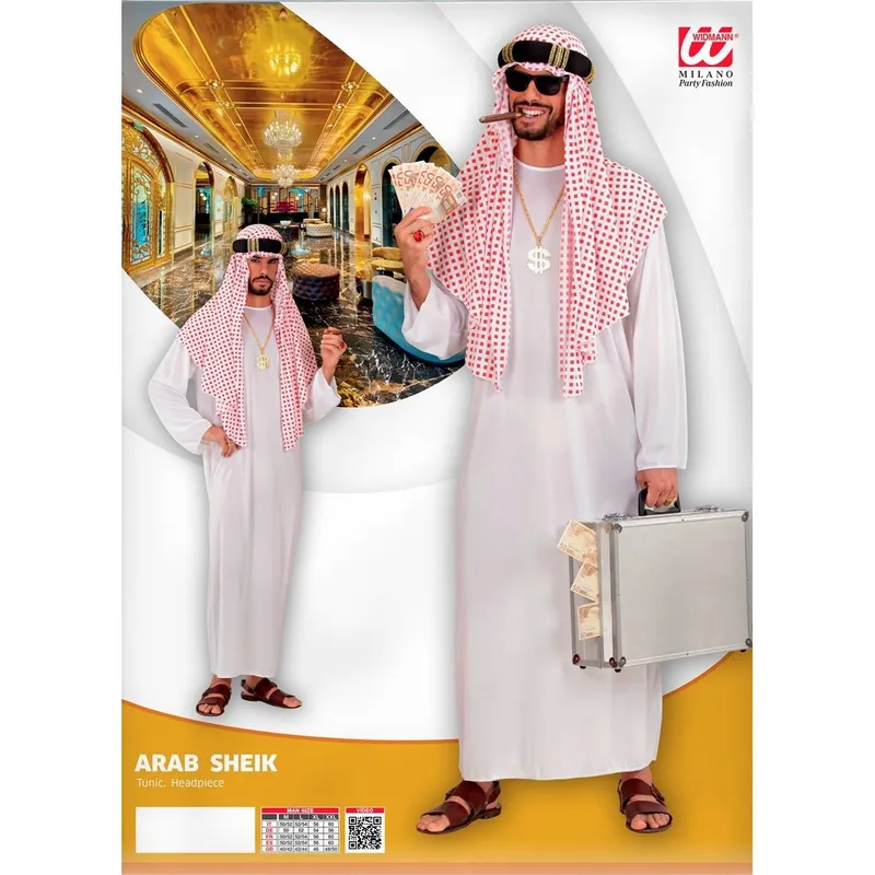 Kostüm Arabischer Scheich XL weiss