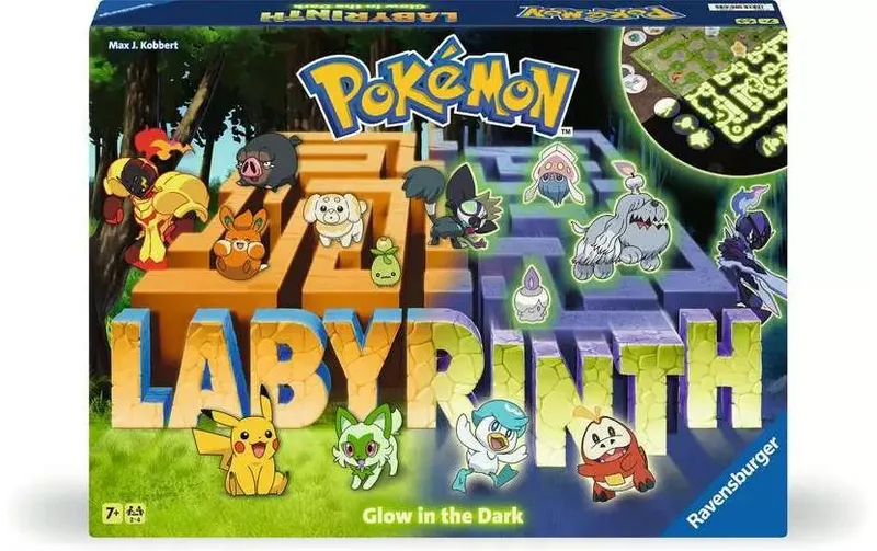 Ravensburger Familienspiel Pokémon Labyrinth Glow in the Dark