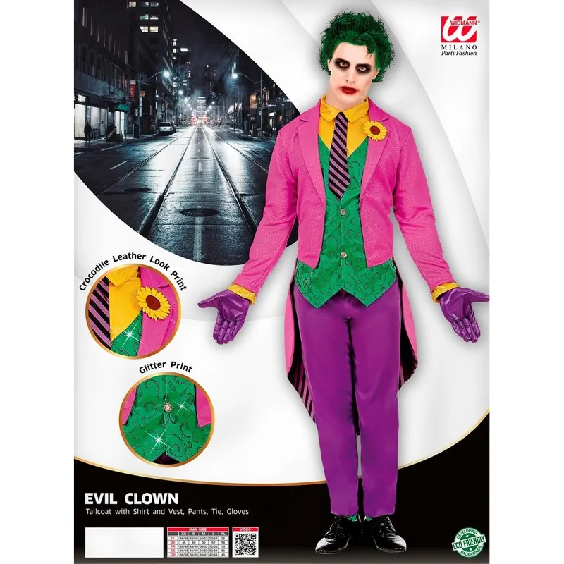 Kostüm Mad Joker Clown S