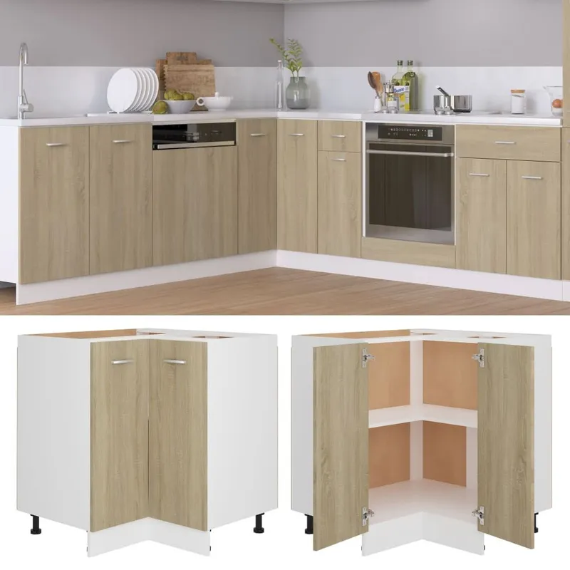 Eckunterschrank Lyon Sonoma-Eiche 75,5x75,5x81,5 cm Holzwerkstoff