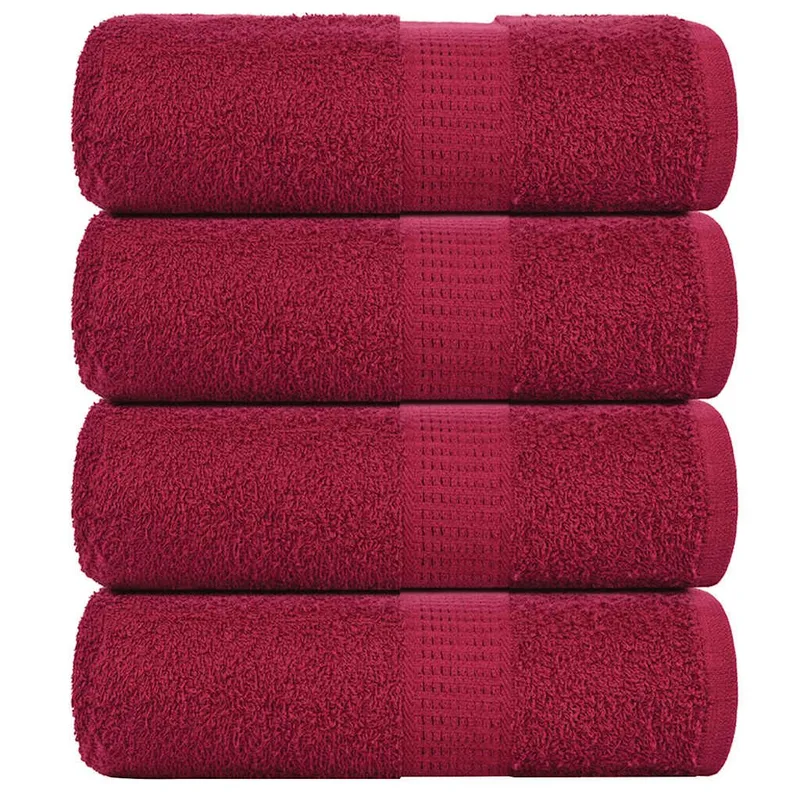 Gästetücher FROGN 4 Stk. Bordeaux 30x50 cm 360 g/m²