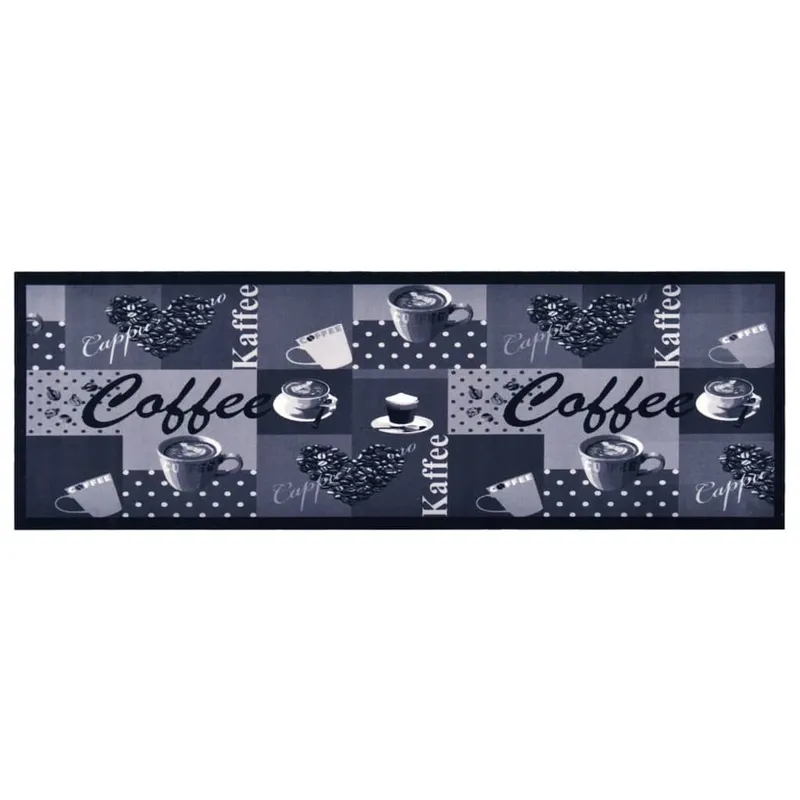Küchenteppich Waschbar Kaffee blue 60x180 cm