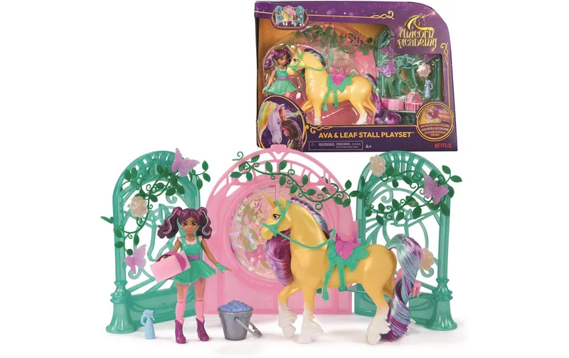 Spinmaster Unicorn Academy Ava e Leaf Stall-Set