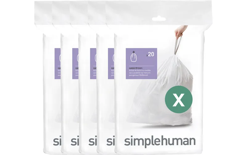 Simplehuman refuse sacks Code X, 80 l, 5 x 20 pieces