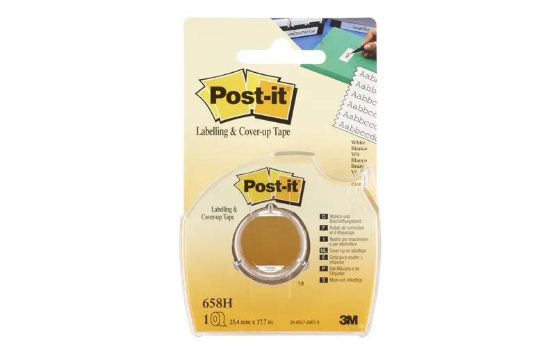 Post-it Beschriftungsband Post-it im Handabroller 25.4 mm x 17.7m