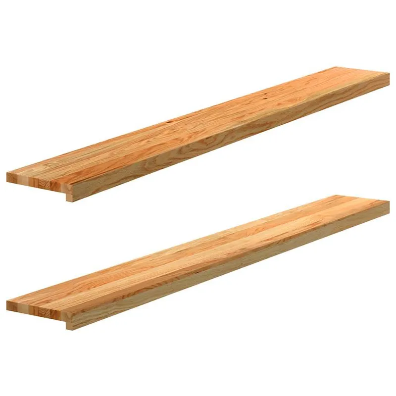 Bordure per finestre 2 pezzi. Marrone chiaro 160x20x2 cm Legno massello di quercia